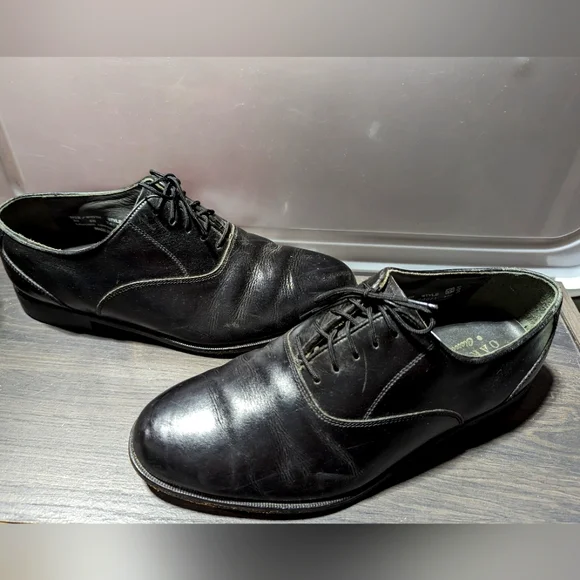 Oakton Black Leather dress Shoes Oakton Classics Dress Shoes Mens 11D Wingtip Oxford Black  main image 4